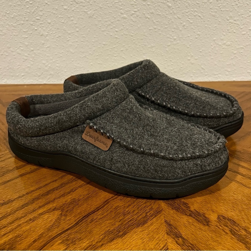 Dearfoams Men's Gray Slippers Size Small 7-8